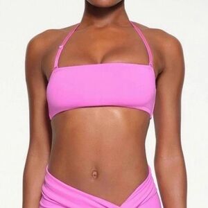 Size S SKIMS Bubblegum Micro Bandeau Bikini Top
